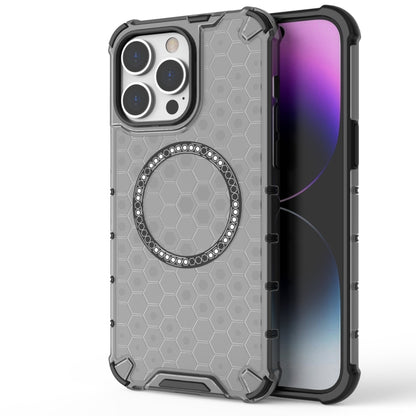 Honeycomb Magnetic Ring Shockproof Phone Case, For iPhone 15, For iPhone 14 Plus, For iPhone 14, For iPhone 14 Pro