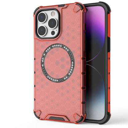 Honeycomb Magnetic Ring Shockproof Phone Case, For iPhone 15, For iPhone 14 Plus, For iPhone 14, For iPhone 14 Pro