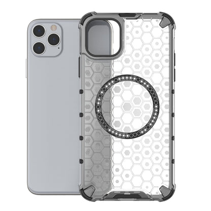 Honeycomb Magnetic Ring Shockproof Phone Case, For iPhone 11 Pro