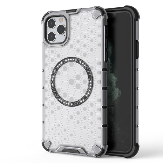 Honeycomb Magnetic Ring Shockproof Phone Case, For iPhone 11 Pro