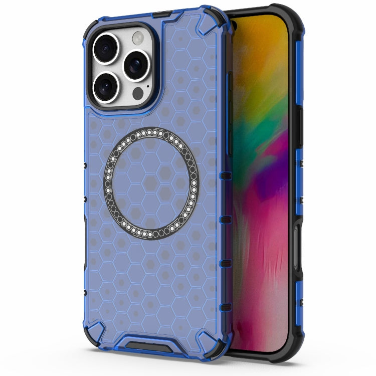 Honeycomb Magnetic Ring Shockproof Phone Case, For iPhone 17e / 16e, For iPhone 16 Pro Max, For iPhone 16 Pro, For iPhone 16 Plus