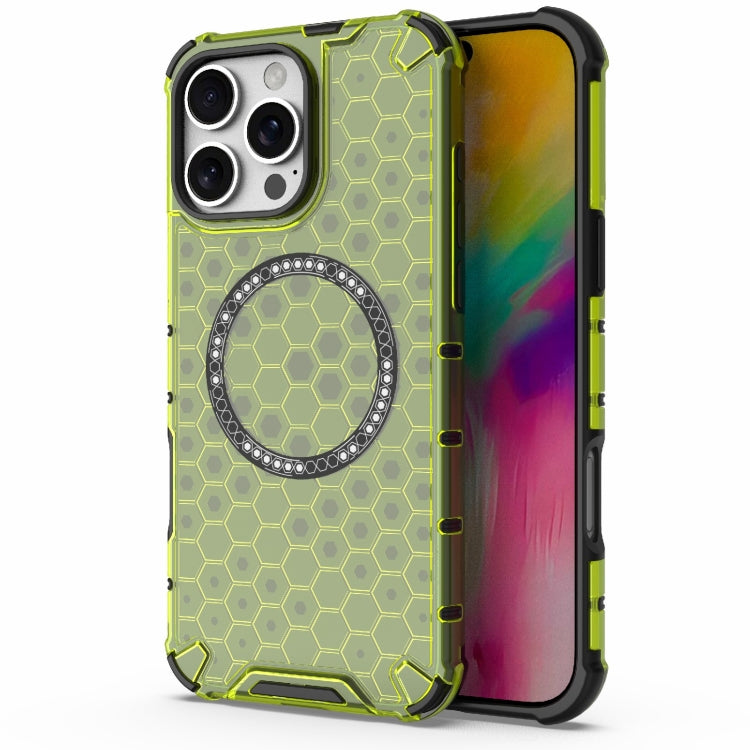 Honeycomb Magnetic Ring Shockproof Phone Case, For iPhone 17e / 16e, For iPhone 16 Pro Max, For iPhone 16 Pro, For iPhone 16 Plus