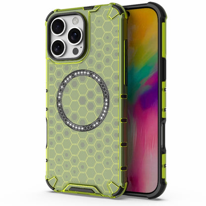 Honeycomb Magnetic Ring Shockproof Phone Case, For iPhone 17e / 16e, For iPhone 16 Pro Max, For iPhone 16 Pro, For iPhone 16 Plus