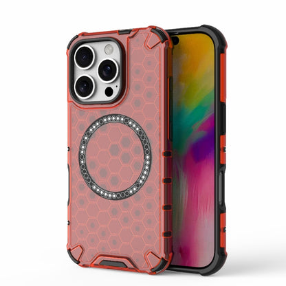 Honeycomb Magnetic Ring Shockproof Phone Case, For iPhone 17e / 16e, For iPhone 16 Pro Max, For iPhone 16 Pro, For iPhone 16 Plus
