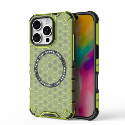 Honeycomb Magnetic Ring Shockproof Phone Case, For iPhone 17e / 16e, For iPhone 16 Pro Max, For iPhone 16 Pro, For iPhone 16 Plus