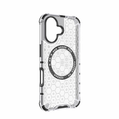 Honeycomb Magnetic Ring Shockproof Phone Case, For iPhone 16, For iPhone 15 Pro Max, For iPhone 15 Pro, For iPhone 15 Plus