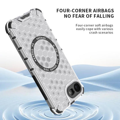 Honeycomb Magnetic Ring Shockproof Phone Case, For iPhone 17e / 16e, For iPhone 16 Pro Max, For iPhone 16 Pro, For iPhone 16 Plus