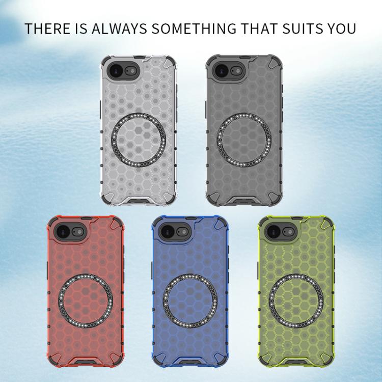 Honeycomb Magnetic Ring Shockproof Phone Case, For iPhone 17e / 16e, For iPhone 16 Pro Max, For iPhone 16 Pro, For iPhone 16 Plus