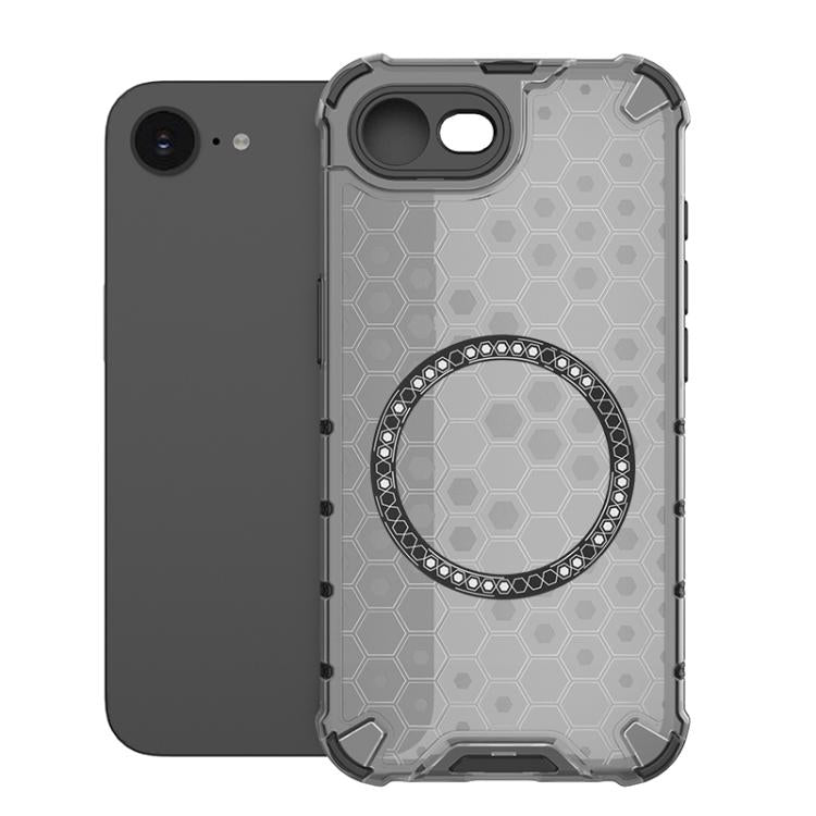 Honeycomb Magnetic Ring Shockproof Phone Case, For iPhone 17e / 16e, For iPhone 16 Pro Max, For iPhone 16 Pro, For iPhone 16 Plus