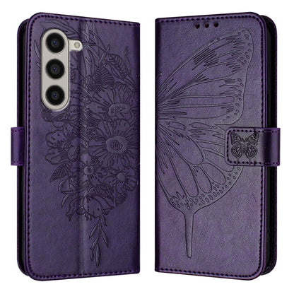 Embossed Butterfly Leather Phone Case