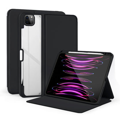 2-Fold Clear Acrylic Leather Tablet Case, For iPad Air 13 2024 / Pro 12.9 2022, For iPad Pro 11 2022/2021/2020/2018, For iPad 10th Gen 10.9 2022, For iPad Air 2022/2020 10.9, For iPad 10.2 2021 / 2020