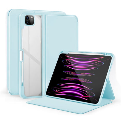 2-Fold Clear Acrylic Leather Tablet Case, For iPad Air 13 2024 / Pro 12.9 2022, For iPad Pro 11 2022/2021/2020/2018, For iPad 10th Gen 10.9 2022, For iPad Air 2022/2020 10.9, For iPad 10.2 2021 / 2020
