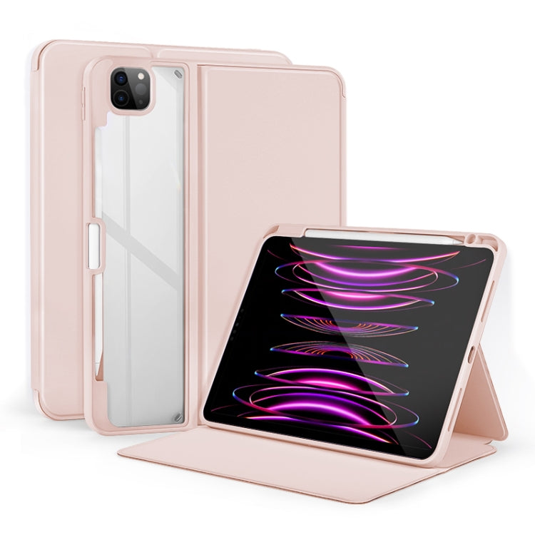 2-Fold Clear Acrylic Leather Tablet Case, For iPad Air 13 2024 / Pro 12.9 2022, For iPad Pro 11 2022/2021/2020/2018, For iPad 10th Gen 10.9 2022, For iPad Air 2022/2020 10.9, For iPad 10.2 2021 / 2020
