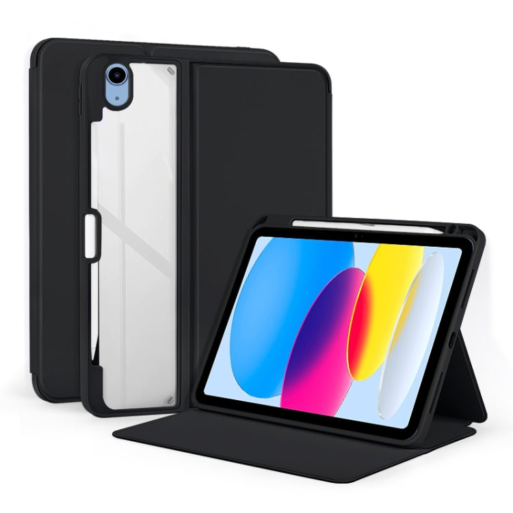 2-Fold Clear Acrylic Leather Tablet Case, For iPad Air 13 2024 / Pro 12.9 2022, For iPad Pro 11 2022/2021/2020/2018, For iPad 10th Gen 10.9 2022, For iPad Air 2022/2020 10.9, For iPad 10.2 2021 / 2020