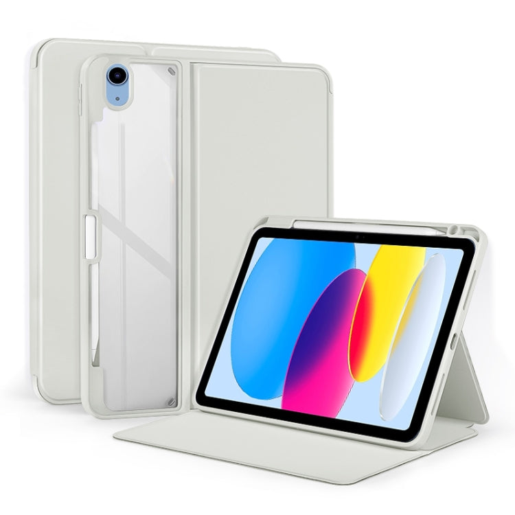 2-Fold Clear Acrylic Leather Tablet Case, For iPad Air 13 2024 / Pro 12.9 2022, For iPad Pro 11 2022/2021/2020/2018, For iPad 10th Gen 10.9 2022, For iPad Air 2022/2020 10.9, For iPad 10.2 2021 / 2020