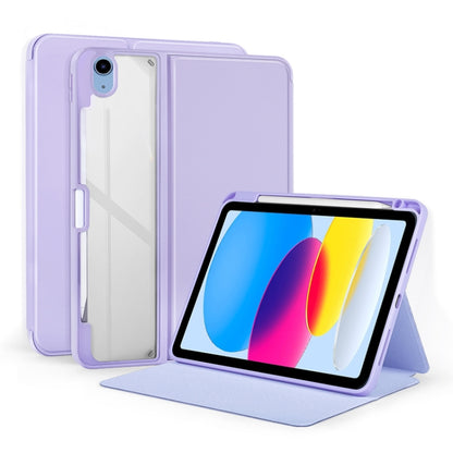 2-Fold Clear Acrylic Leather Tablet Case, For iPad Air 13 2024 / Pro 12.9 2022, For iPad Pro 11 2022/2021/2020/2018, For iPad 10th Gen 10.9 2022, For iPad Air 2022/2020 10.9, For iPad 10.2 2021 / 2020