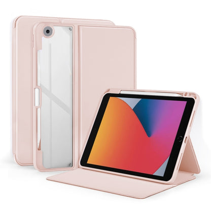 2-Fold Clear Acrylic Leather Tablet Case, For iPad Air 13 2024 / Pro 12.9 2022, For iPad Pro 11 2022/2021/2020/2018, For iPad 10th Gen 10.9 2022, For iPad Air 2022/2020 10.9, For iPad 10.2 2021 / 2020