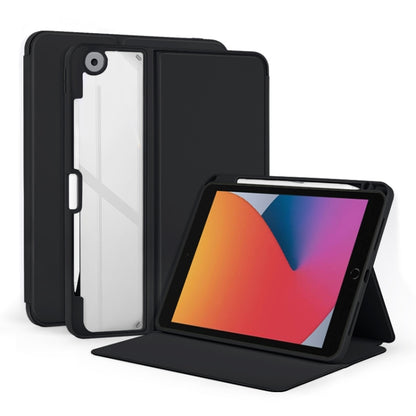 2-Fold Clear Acrylic Leather Tablet Case, For iPad Air 13 2024 / Pro 12.9 2022, For iPad Pro 11 2022/2021/2020/2018, For iPad 10th Gen 10.9 2022, For iPad Air 2022/2020 10.9, For iPad 10.2 2021 / 2020
