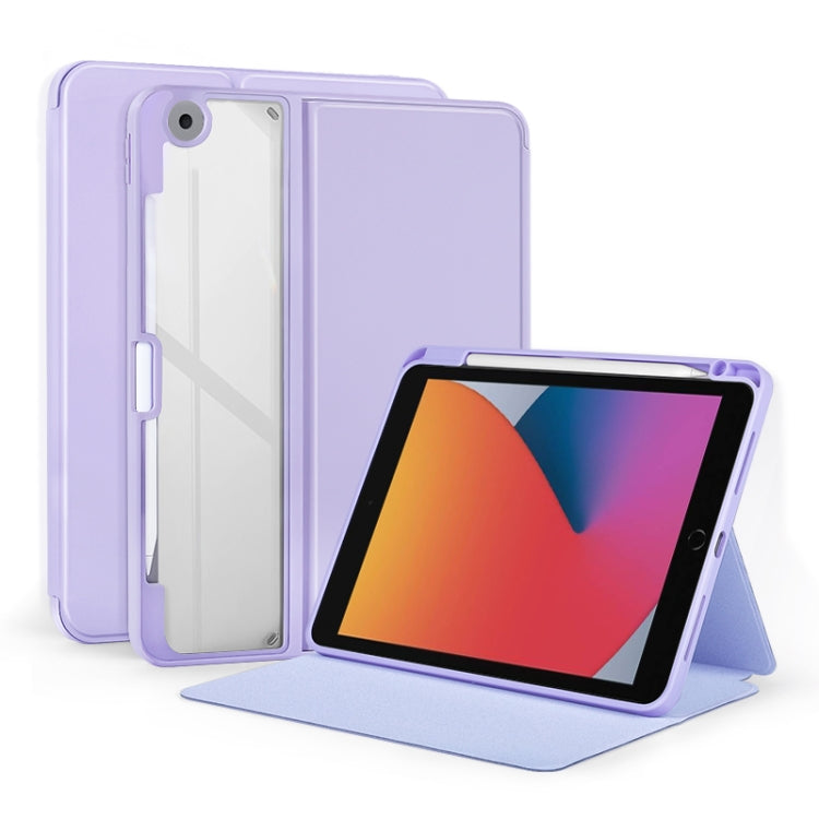 2-Fold Clear Acrylic Leather Tablet Case, For iPad Air 13 2024 / Pro 12.9 2022, For iPad Pro 11 2022/2021/2020/2018, For iPad 10th Gen 10.9 2022, For iPad Air 2022/2020 10.9, For iPad 10.2 2021 / 2020