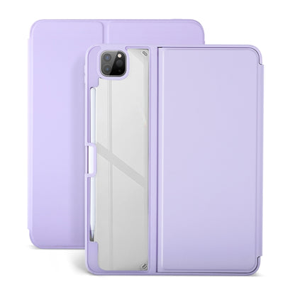 2-Fold Clear Acrylic Leather Tablet Case, For iPad Air 13 2024 / Pro 12.9 2022, For iPad Pro 11 2022/2021/2020/2018, For iPad 10th Gen 10.9 2022, For iPad Air 2022/2020 10.9, For iPad 10.2 2021 / 2020