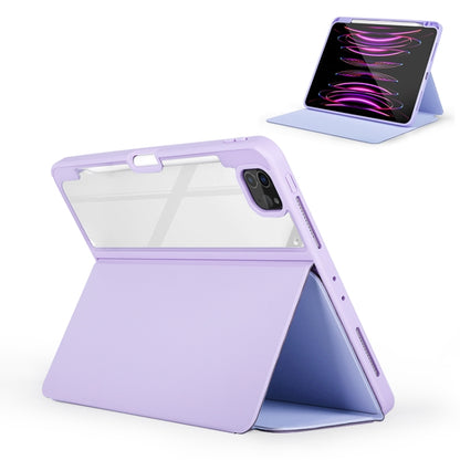 2-Fold Clear Acrylic Leather Tablet Case, For iPad Air 13 2024 / Pro 12.9 2022, For iPad Pro 11 2022/2021/2020/2018, For iPad 10th Gen 10.9 2022, For iPad Air 2022/2020 10.9, For iPad 10.2 2021 / 2020