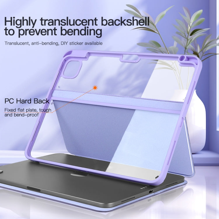 2-Fold Clear Acrylic Leather Tablet Case, For iPad Air 13 2024 / Pro 12.9 2022, For iPad Pro 11 2022/2021/2020/2018, For iPad 10th Gen 10.9 2022, For iPad Air 2022/2020 10.9, For iPad 10.2 2021 / 2020