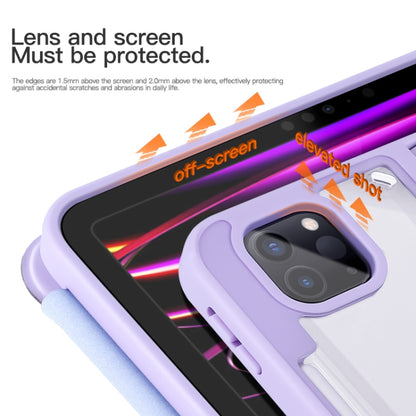 2-Fold Clear Acrylic Leather Tablet Case, For iPad Air 13 2024 / Pro 12.9 2022, For iPad Pro 11 2022/2021/2020/2018, For iPad 10th Gen 10.9 2022, For iPad Air 2022/2020 10.9, For iPad 10.2 2021 / 2020