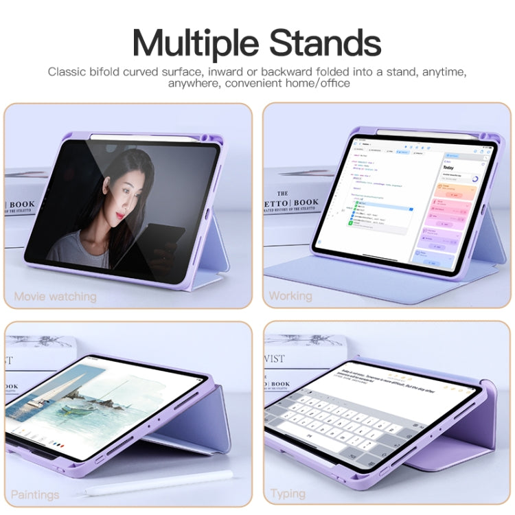 2-Fold Clear Acrylic Leather Tablet Case, For iPad Air 13 2024 / Pro 12.9 2022, For iPad Pro 11 2022/2021/2020/2018, For iPad 10th Gen 10.9 2022, For iPad Air 2022/2020 10.9, For iPad 10.2 2021 / 2020