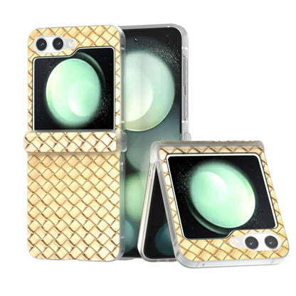 3 in 1 Woven Texture Frosted Translucent Frame PU Phone Case