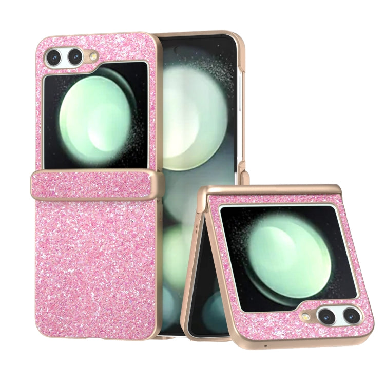 Glitter Powder Diamond Paint Shockproof Phone Case, For Samsung Galaxy Z Flip6 / Flip7 FE, For Samsung Galaxy Z Flip5