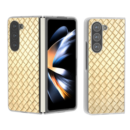 Woven Texture Frosted Translucent Frame PU Phone Case