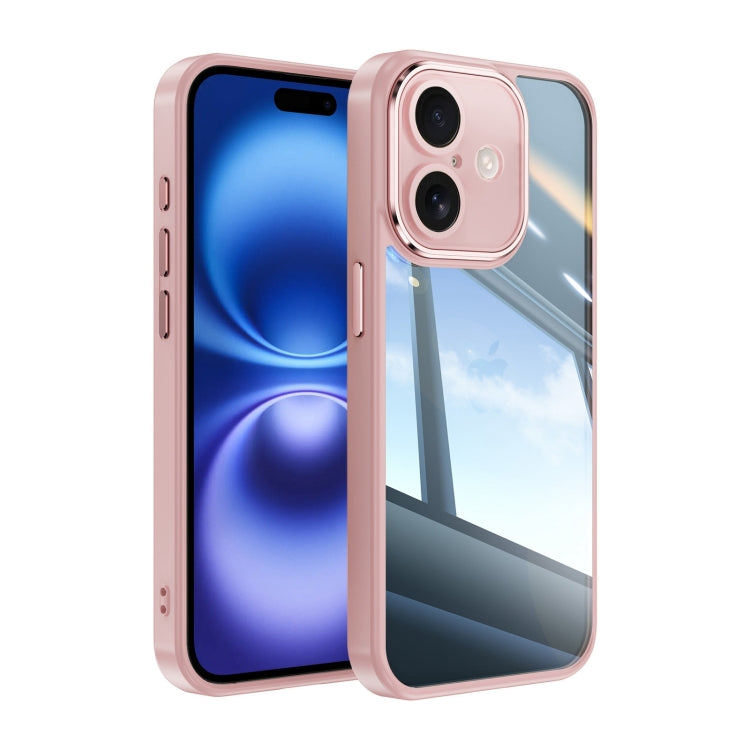 Acrylic Hybrid TPU Armor Shockproof Phone Case, For iPhone 16 Plus, For iPhone 16, For iPhone 15 Pro Max
