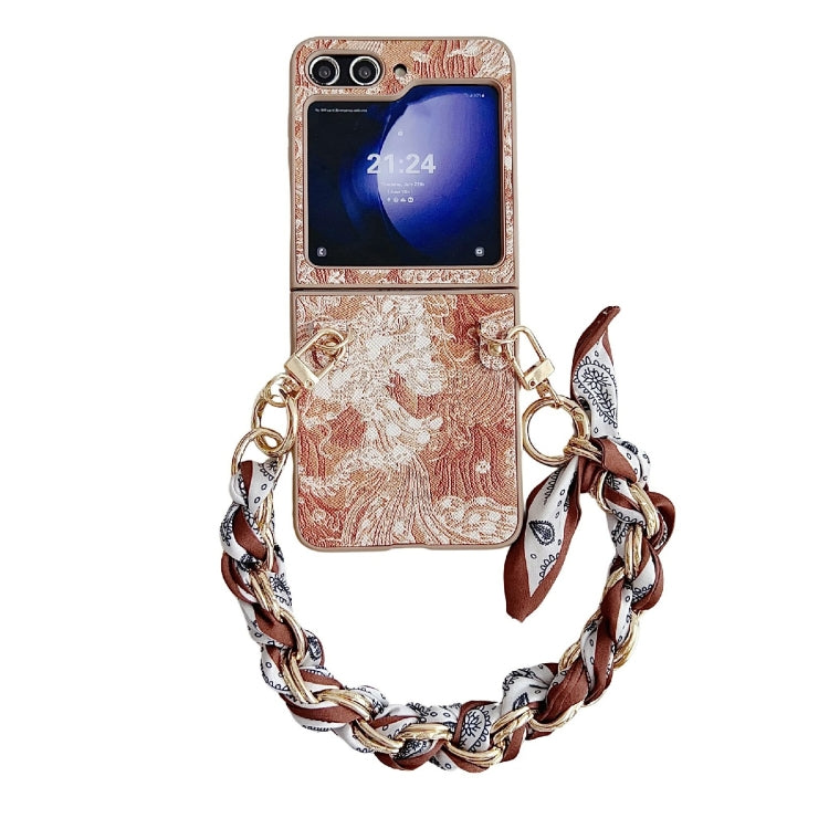 Embroidery Style DIY Full Coverage Phone Case with Scarf / Bracelet