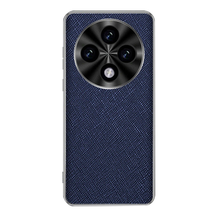 Silver Edge Cross Texture PU Leather Phone Case, For OPPO Reno12 Pro Global, For OPPO Reno12 Global, For OPPO A3 Pro