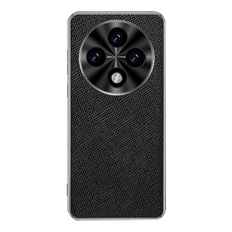 Silver Edge Cross Texture PU Leather Phone Case, For OPPO Reno12 Pro Global, For OPPO Reno12 Global, For OPPO A3 Pro