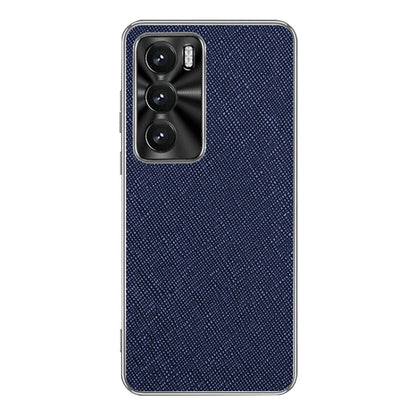 Silver Edge Cross Texture PU Leather Phone Case, For OPPO Reno12 Pro Global, For OPPO Reno12 Global, For OPPO A3 Pro