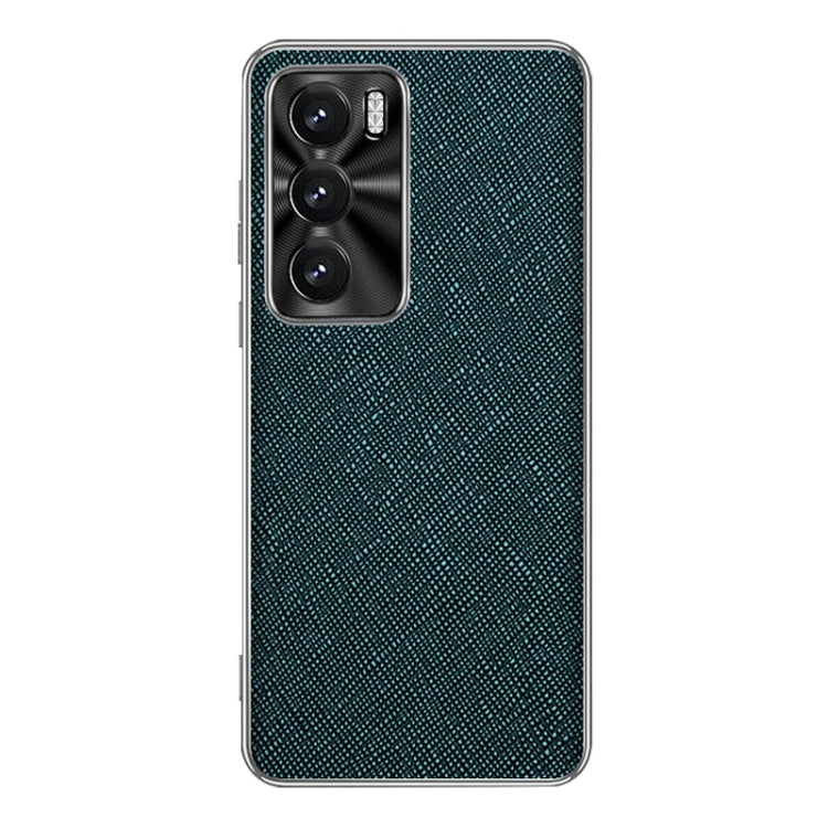 Silver Edge Cross Texture PU Leather Phone Case