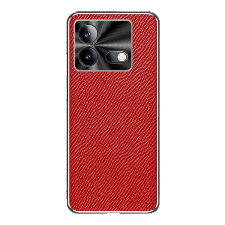 Silver Edge Cross Texture PU Leather Phone Case, For vivo iQOO Neo8