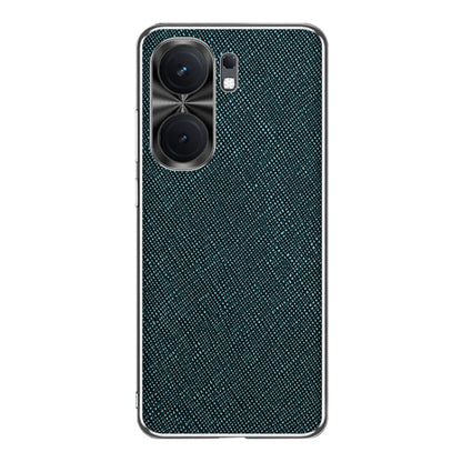 Silver Edge Cross Texture PU Leather Phone Case, For vivo Y200i, For vivo iQOO Neo9 Pro, For vivo iQOO Neo9, For vivo iQOO 12 Pro, For vivo iQOO 12, For vivo iQOO Neo8 Pro