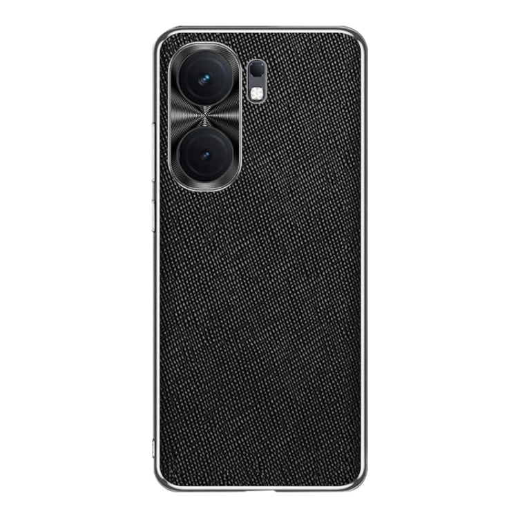 Silver Edge Cross Texture PU Leather Phone Case, For vivo Y200i, For vivo iQOO Neo9 Pro, For vivo iQOO Neo9, For vivo iQOO 12 Pro, For vivo iQOO 12, For vivo iQOO Neo8 Pro