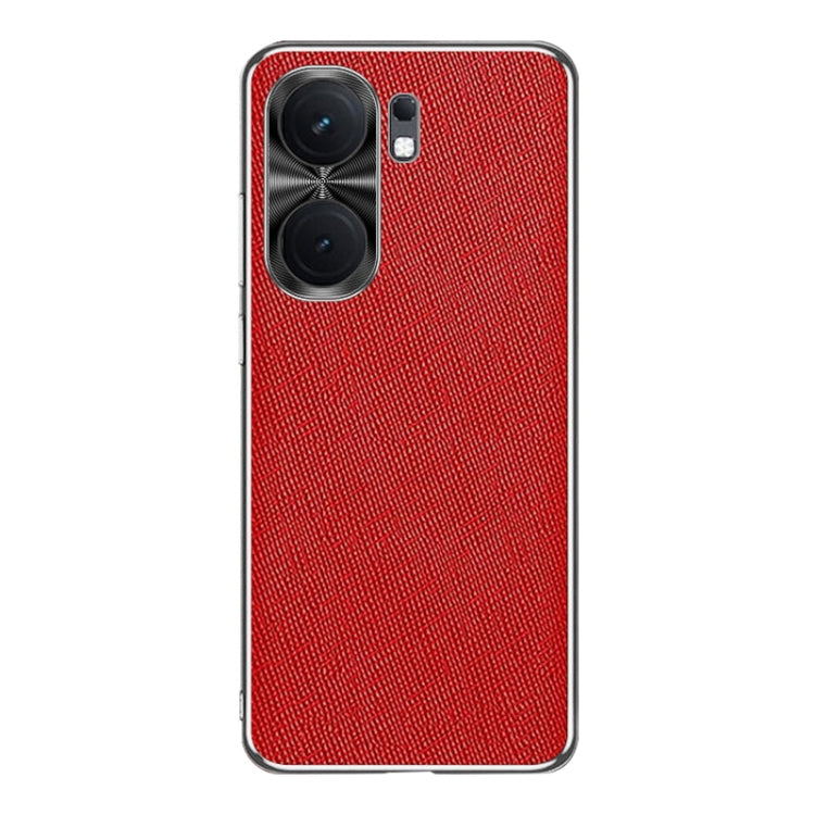Silver Edge Cross Texture PU Leather Phone Case, For vivo Y200i, For vivo iQOO Neo9 Pro, For vivo iQOO Neo9, For vivo iQOO 12 Pro, For vivo iQOO 12, For vivo iQOO Neo8 Pro