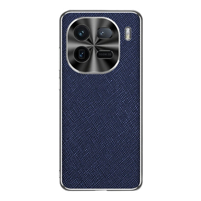 Silver Edge Cross Texture PU Leather Phone Case, For vivo Y200i, For vivo iQOO Neo9 Pro, For vivo iQOO Neo9, For vivo iQOO 12 Pro, For vivo iQOO 12, For vivo iQOO Neo8 Pro