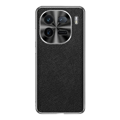 Silver Edge Cross Texture PU Leather Phone Case, For vivo Y200i, For vivo iQOO Neo9 Pro, For vivo iQOO Neo9, For vivo iQOO 12 Pro, For vivo iQOO 12, For vivo iQOO Neo8 Pro