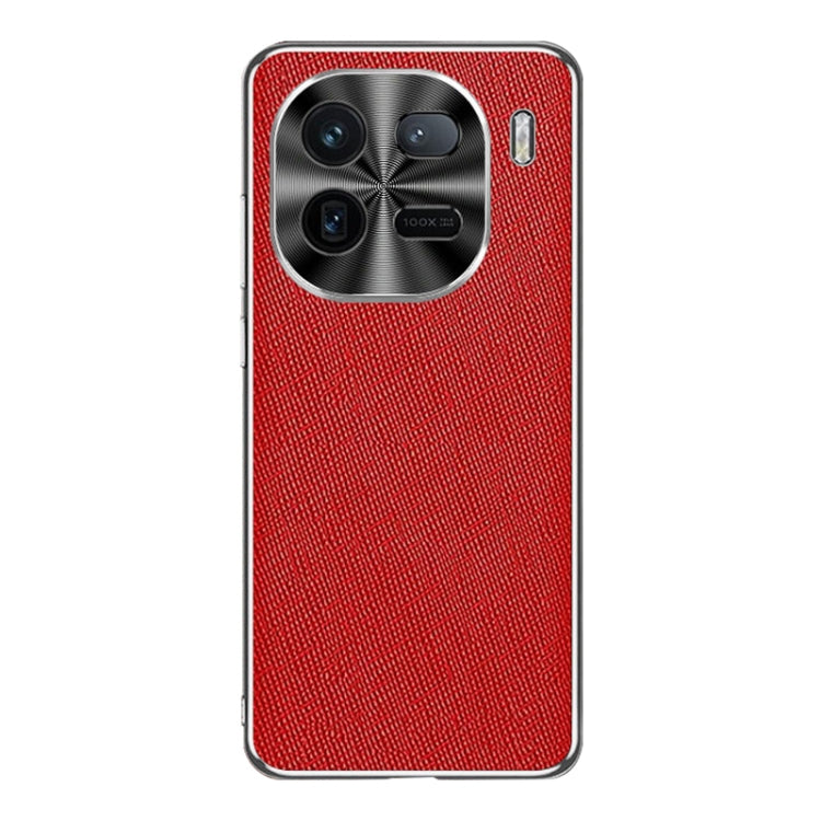 Silver Edge Cross Texture PU Leather Phone Case, For vivo Y200i, For vivo iQOO Neo9 Pro, For vivo iQOO Neo9, For vivo iQOO 12 Pro, For vivo iQOO 12, For vivo iQOO Neo8 Pro