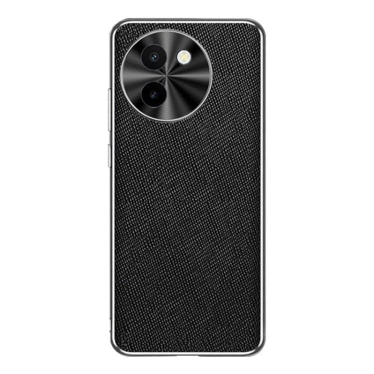 Silver Edge Cross Texture PU Leather Phone Case, Series 1