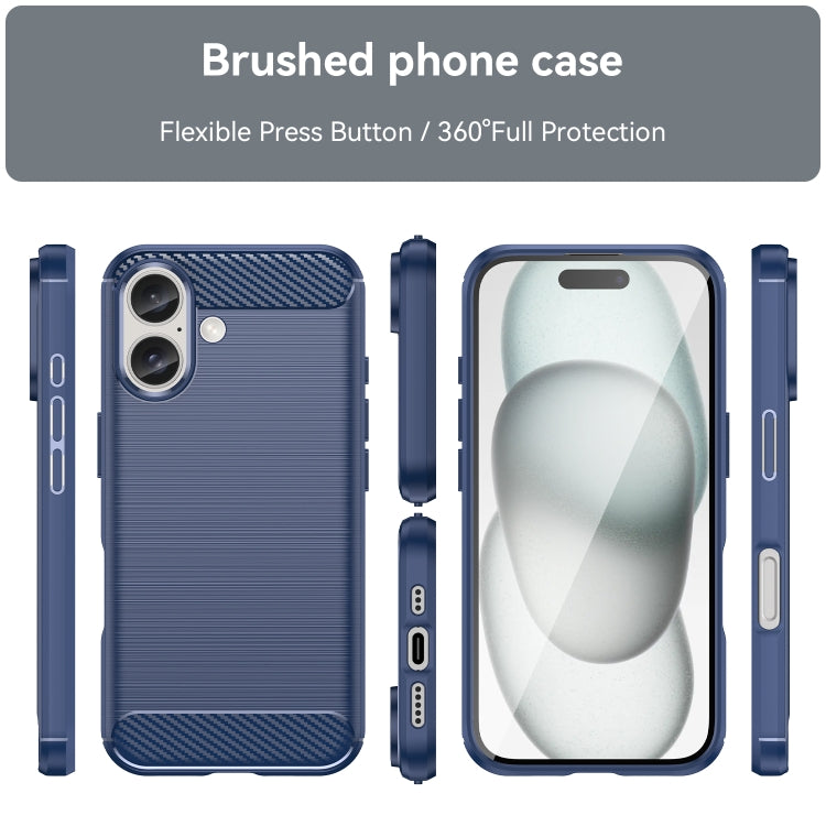 Brushed Texture Carbon Fiber TPU Phone Case