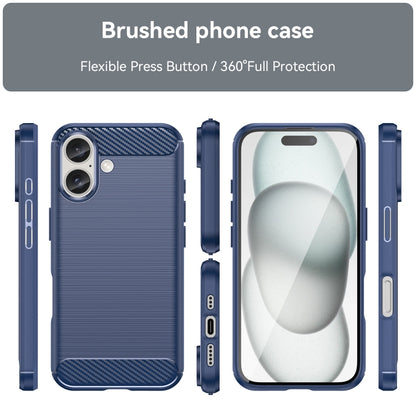 Brushed Texture Carbon Fiber TPU Phone Case