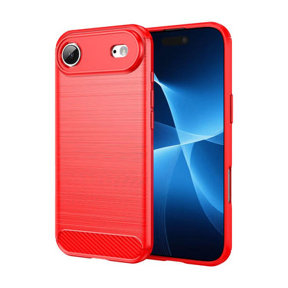 Brushed Texture Carbon Fiber TPU Phone Case, For iPhone 17e / 16e, For iPhone 17 Pro Max, For iPhone 17 Pro, For iPhone 17, For iPhone Air, For iPhone 16 Pro Max, For iPhone 16 Pro, For iPhone 16 Plus