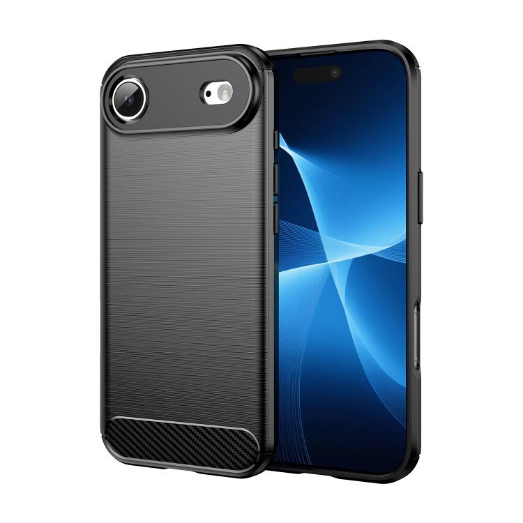 Brushed Texture Carbon Fiber TPU Phone Case, For iPhone 17e / 16e, For iPhone 17 Pro Max, For iPhone 17 Pro, For iPhone 17, For iPhone Air, For iPhone 16 Pro Max, For iPhone 16 Pro, For iPhone 16 Plus
