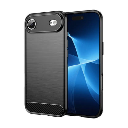 Brushed Texture Carbon Fiber TPU Phone Case, For iPhone 17e / 16e, For iPhone 17 Pro Max, For iPhone 17 Pro, For iPhone 17, For iPhone Air, For iPhone 16 Pro Max, For iPhone 16 Pro, For iPhone 16 Plus